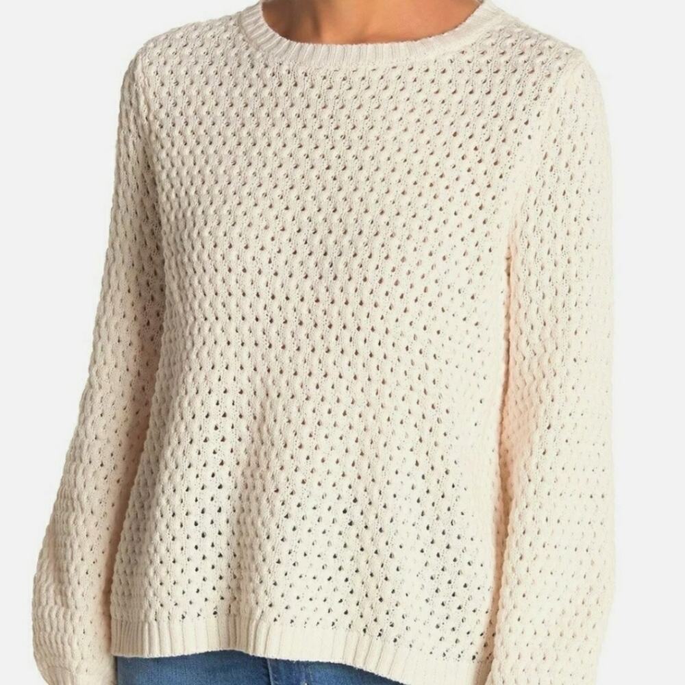 𝅺14th & Union New With Tags Popcorn Knit Sweater Softest Pink peach‎ Size LP